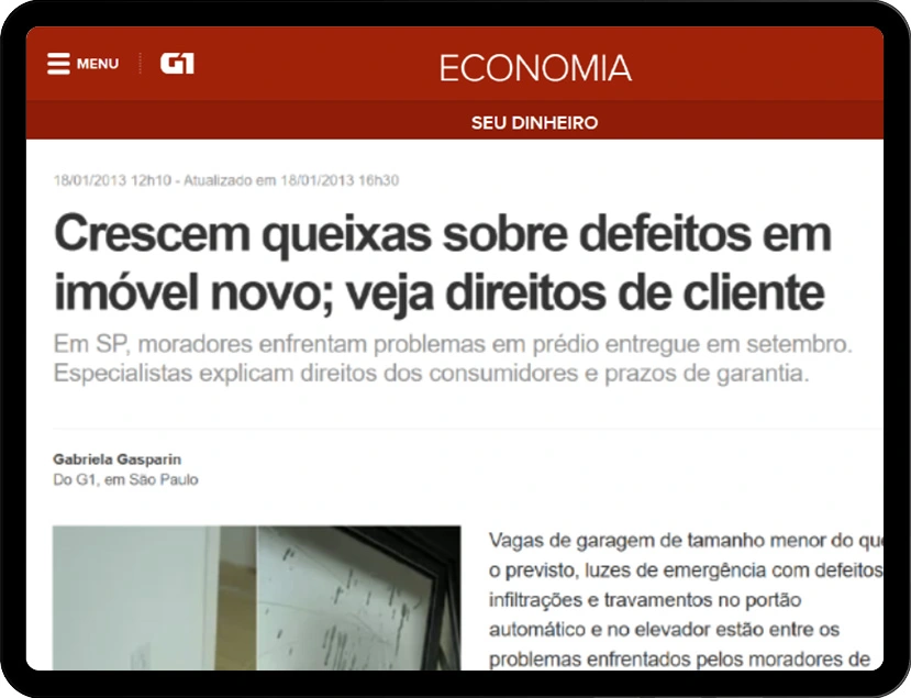 Dominando-a-Patologia-Noticas-CRESCEM-QUEIXAS-SOBRE-DEFEITOS-EM-IMOVLE-NOVO